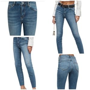 All Saints Miller Destroy Jean -Skinny Fit/Mid Rise/Cropped/Stretch (Size 28)
